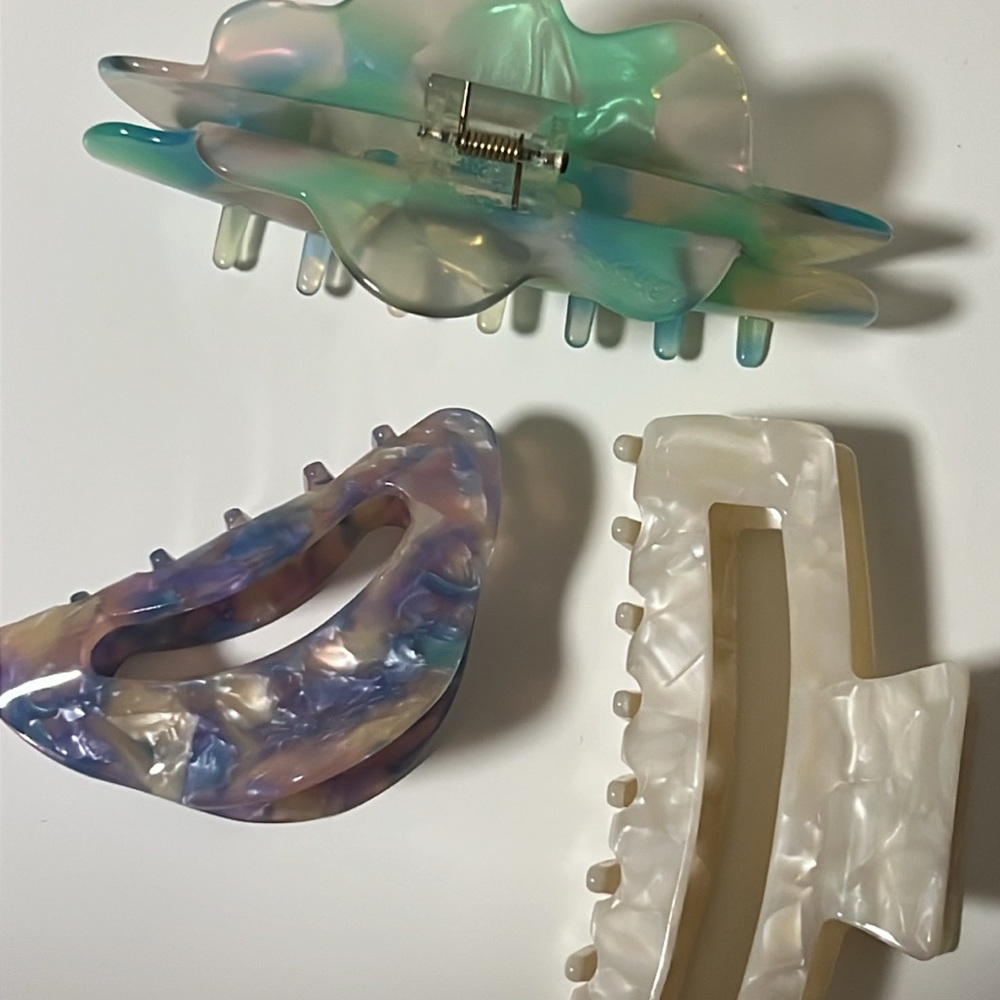 Acrylic Hair Claw Clip (Set of 3)